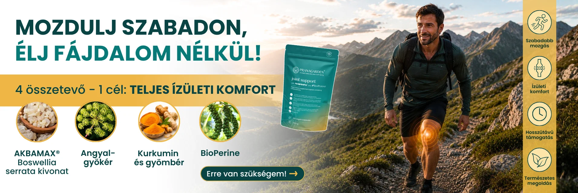 Joint Support az izületek rugalmasságáért -  a mozgás szabadsága