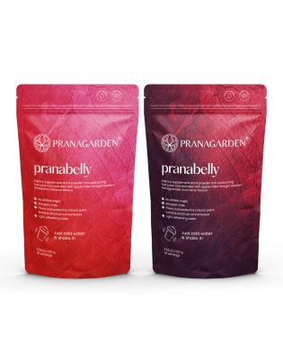   Pranabelly magas rosttartalmú bélflóra támogató pre-probiotikus víz italpor csomag eper és acai 
