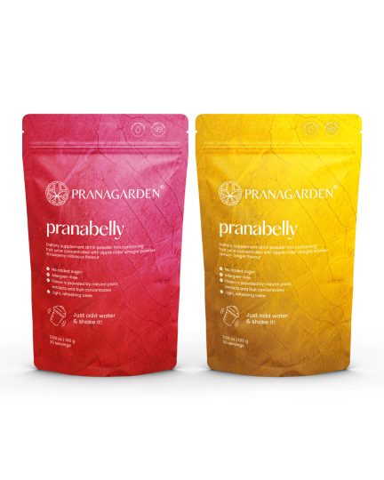 Pranabelly magas rosttartalmú bélflóra támogató pre-probiotikus víz italpor csomag  eper és gyömbér