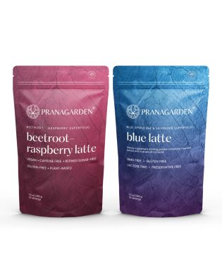   Cékla-málna-reishi Latte és Kék spirulina Latte italpor csomag