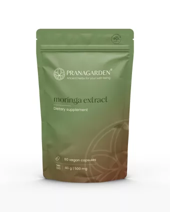 Energia és tápanyag pótlás Moringa levél kivonat (10:1) - gyógynövény kapszula, 80 db