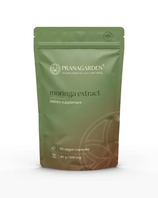 Energia és tápanyag pótlás Moringa levél kivonat (10:1) - gyógynövény kapszula, 80 db