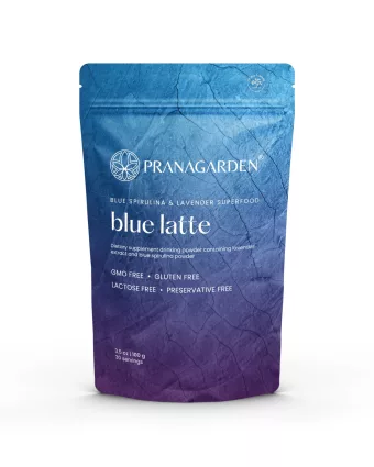 Kék spirulina latte őrölt levendulával - italpor 