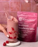 Cékla-málna-reishi latte - italpor 