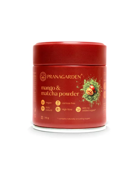 Matcha és liofilizált mangó szuperélelmiszer por 50 g