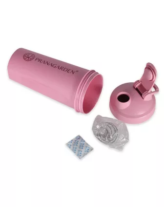 Rugós shaker pink színben részeire szedve