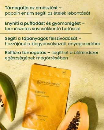Papaya - gyógynövény tabletta, 80 db 