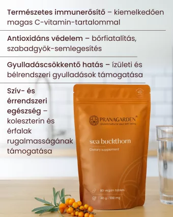 Homoktövis - gyógynövény tabletta, 80 db