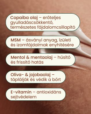   Msm és Copaiba ízületeket és izomkomfortot támogató natúr testvaj 