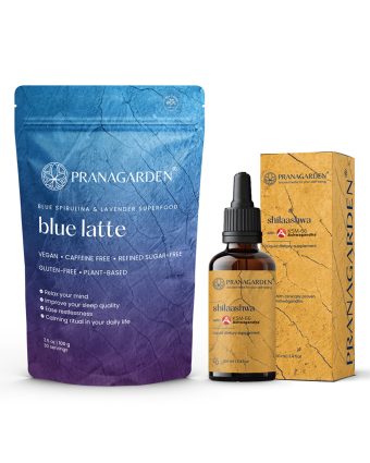 Kék spirulina Latte és Shilaashwa csomag