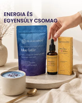 Kék spirulina Latte és Shilaashwa csomag