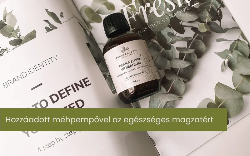A Pranagarden kínálatában elérhető Womanium más gyógynövényekkel együtt méhpempőt is tartalmaz